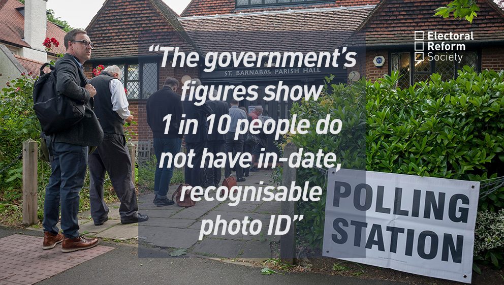The government’s figures show 1 in 10 people do not have in-date, recognisable photo ID